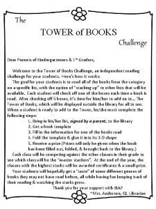 Tower of books template