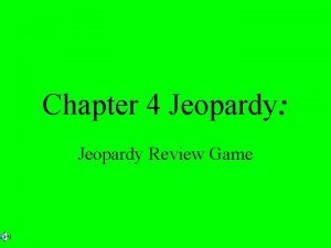 Jeopardy vocabulary game