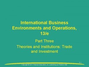 International Business Environments and Operations 13e Part Three