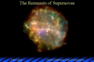 The Remnants of Supernovae Patrick Slane HarvardSmithsonian Center