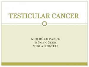 TESTICULAR CANCER NUR BKE ABUK MGE GLER VIOLA