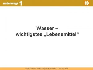 Wasser wichtigstes Lebensmittel sterreichischer Bundesverlag Schulbuch Gmb H