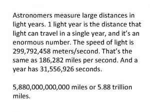 Astronomers measure large distances