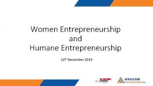 Humane entrepreneurship
