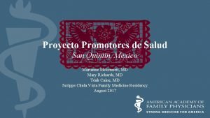 Proyecto Promotores de Salud San Quintin Mexico Marianne