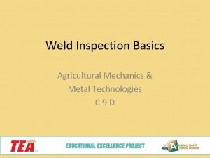 Welding visual inspection checklist