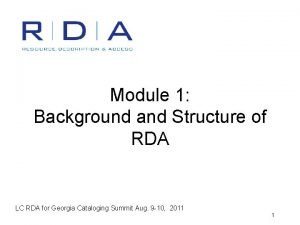 Structure of rda