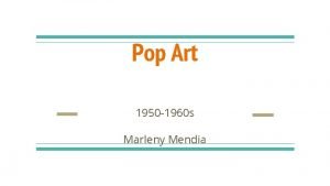 Pop art 1950-1960
