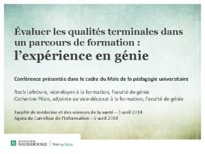 valuer les qualits terminales dans un parcours de