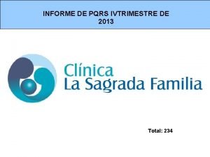 INFORME DE PQRS IVTRIMESTRE DE 2013 Total 234