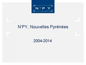 NPY Nouvelles Pyrnes 2004 2014 LA MARQUE NPY