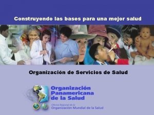 Construyendo las bases para una mejor salud Organizacin