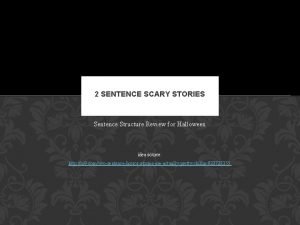 Two sentence horror stories examples