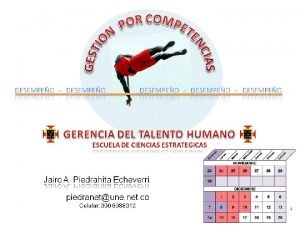 GESTIN POR COMPETENCIAS 1 ESPECIALIZACIN GERENCIA DEL TALENTO