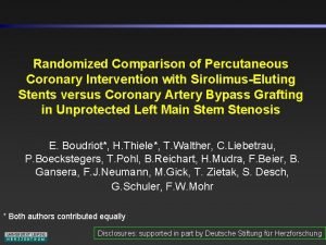 Randomized Comparison of Percutaneous Coronary Intervention with SirolimusEluting