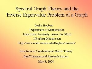 Oriented incidence matrix Oriented incidence matrix