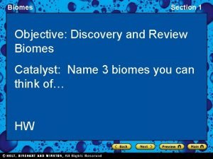 Biomes discovery