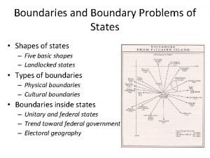 Problems with geometric boundaries