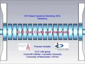 ICFA Beam Dynamics Workshop 2010 Daresbury CLIC Crab