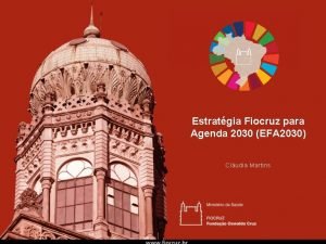 Estratgia Fiocruz para Agenda 2030 EFA 2030 BY