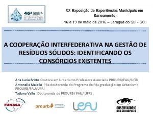 XX Exposio de Experincias Municipais em Saneamento 16