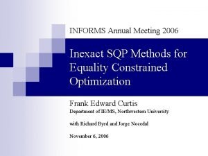 Informs annual meeting