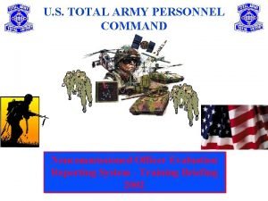U S TOTAL ARMY PERSONNEL COMMAND Noncommissioned Officer