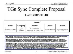 January 2005 doc IEEE 802 11 04888 r