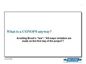 What is a conops