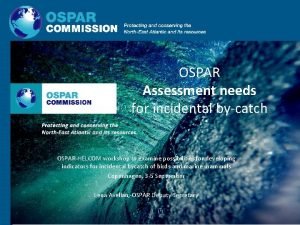 OSPAR Assessment needs for incidental bycatch OSPARHELCOM workshop