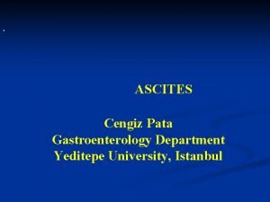 Ascites yellow color