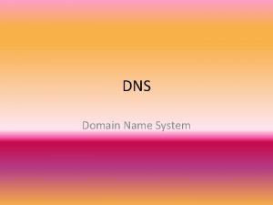 DNS Domain Name System Introduzione I DNS sono