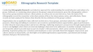 Ethnographic research template