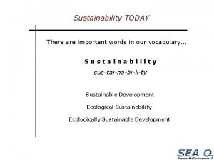 Sustainability