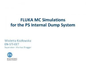 FLUKA MC Simulations for the PS Internal Dump