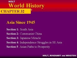 HOLT World History THE HUMAN JOURNEY CHAPTER 32