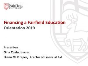 Fairfield university bursar