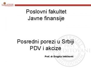 Posredni porezi