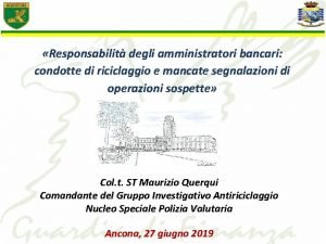 Responsabilit degli amministratori bancari condotte di riciclaggio e