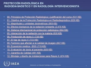 PROTECCIN RADIOLGICA EN RADIODIAGNSTICO Y EN RADIOLOGA INTERVENCIONISTA