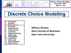 Discrete modeling