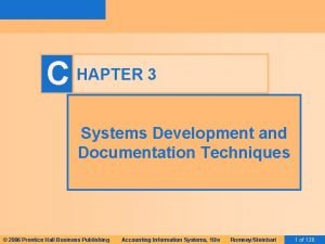 C HAPTER 3 Systems Development and Documentation Techniques