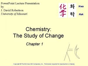 Power Point Lecture Presentation by J David Robertson