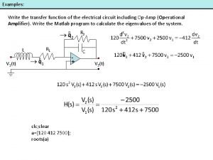 Electrical transfer function