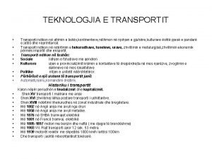 Teknologjia e transportit