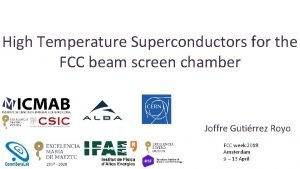 High Temperature Superconductors for the FCC beam screen