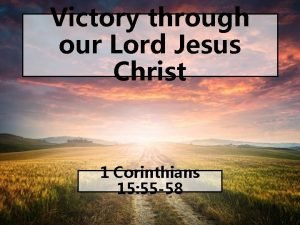 Victory through jesus