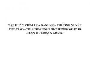 TP HUN KIM TRA NH GI THNG XUYN