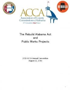 Rebuild alabama act