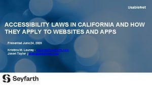 California website accessibility laws